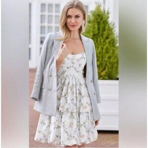 Women's - Antonio Melani Sabine Floral Sweetheart Neck Sleeveless Dress, Size 4